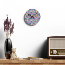 Packed Watercolor Buttons Acrylic Wall Clock