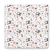 Sewing Elements White - Canvas Gallery Wraps