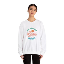Just A Girl Crochet Unisex Heavy Blend™ Crewneck Sweatshirt