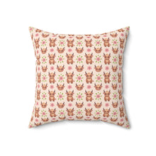 Cartoon Baby Highland Cow Spun Polyester Square Pillow