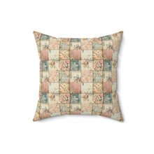Vintage Patchwork Pattern 1 Spun Polyester Square Pillow