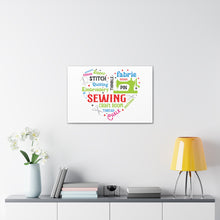 Colorful Sewing Word Cloud - Canvas Gallery Wraps