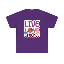 Live Love Crochet Unisex Heavy Cotton Tee