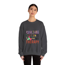 Floral Quilting is My Therapy Unisex Heavy Blend™ Crewneck Sweatshirt