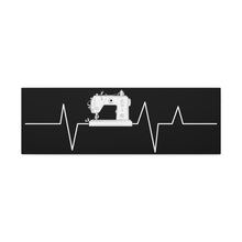 Sewing Machine Heart Beat - Black - Canvas Gallery Wraps