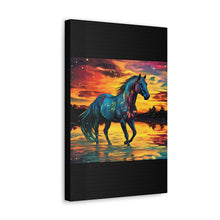 Colorful Modern Horse - Canvas Gallery Wraps - Black