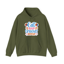 Eat Sleep Crochet Repeat Unisex Heavy Blend™ Hooded Sweatshirt