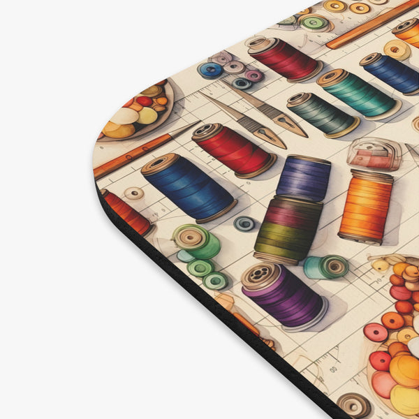 Watercolor Sewing Supplies 9 Mouse Pad (Rectangle)