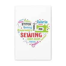 Colorful Sewing Word Cloud - Canvas Gallery Wraps