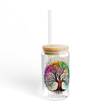 Colorful Tree of Life Sipper Glass, 16oz