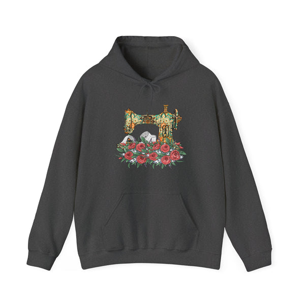 Retro Gorgeous Sewing Machine Unisex Heavy Blend™ Hooded Sweatshirt