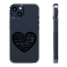 Black Sewing Word Cloud - Clear Cases