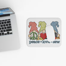 Peace, Love, Sew Gnomes Mouse Pad (Rectangle)