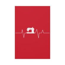 Sewing Machine Heart Beat - Red - Canvas Gallery Wraps