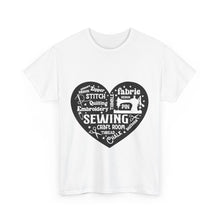 Black Sewing Word Cloud Unisex Heavy Cotton Tee