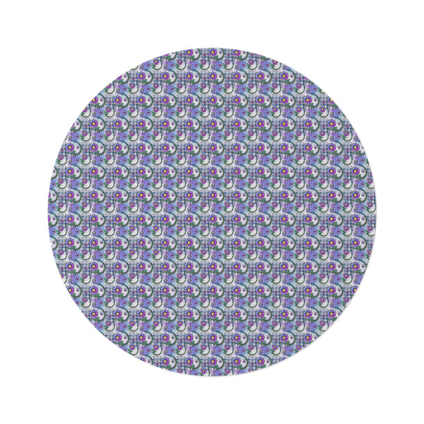 Floral Collage Pattern 2 Round Rug