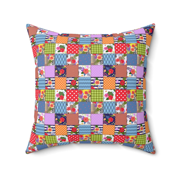 Quilted Pattern 1 Spun Polyester Square Pillow