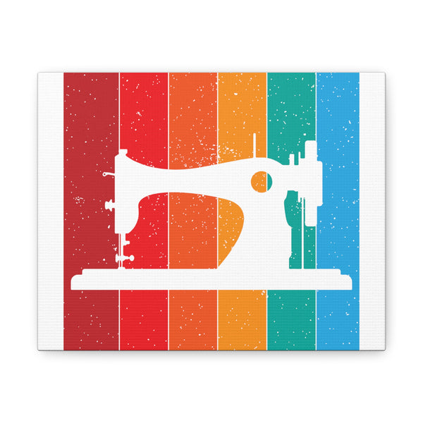 Retro Sewing Machine - Canvas Gallery Wraps