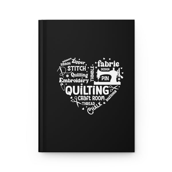 Quilting Word Cloud Hardcover Journal Matte