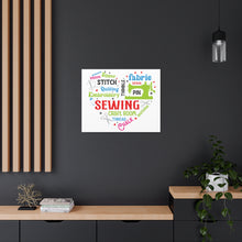 Colorful Sewing Word Cloud - Canvas Gallery Wraps