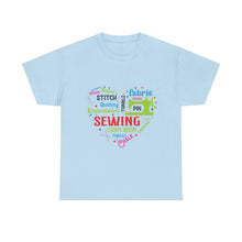 Colorful Sewing Word Cloud Unisex Heavy Cotton Tee