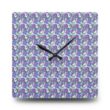 Floral Collage Pattern 2 Acrylic Wall Clock