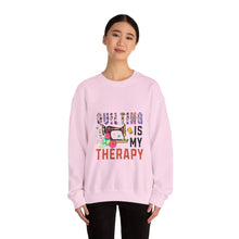 Floral Quilting is My Therapy Unisex Heavy Blend™ Crewneck Sweatshirt