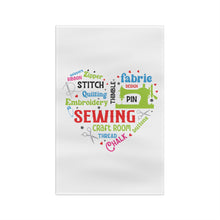 Colorful Sewing Word Cloud Microfiber Tea Towel