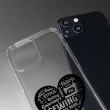 Black Sewing Word Cloud - Clear Cases