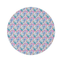 Pastel Alcohol Ink Flowers Pattern 3 Round Rug