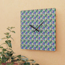 Floral Collage Pattern 1 Acrylic Wall Clock