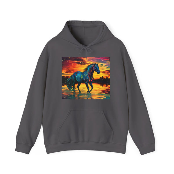 Colorful Modern Horse Unisex Heavy Blend™ Hooded Sweatshirt