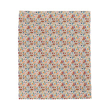 Watercolor Sewing Supplies 1 Velveteen Plush Blanket