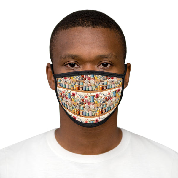 Watercolor Sewing Supplies 2 Fabric Face Mask