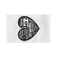 Black Sewing Word Cloud Microfiber Tea Towel