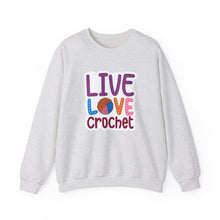 Live Love Crochet Unisex Heavy Blend™ Crewneck Sweatshirt