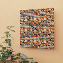 Watercolor Sewing Supplies 6 Acrylic Wall Clock