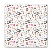 Sewing Elements White - Canvas Gallery Wraps