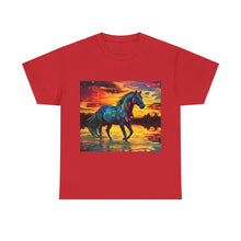 Colorful Modern Horse Unisex Heavy Cotton Tee