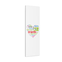 Colorful Sewing Word Cloud - Canvas Gallery Wraps