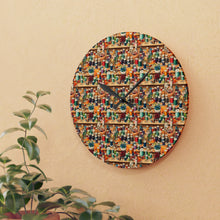 Watercolor Sewing Supplies 10 Acrylic Wall Clock