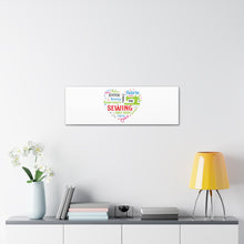 Colorful Sewing Word Cloud - Canvas Gallery Wraps