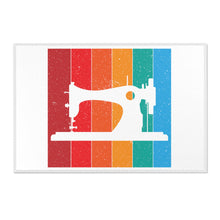 Retro Sewing Machine Area Rugs - White