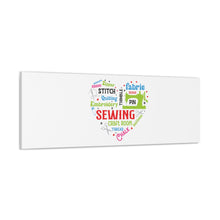 Colorful Sewing Word Cloud - Canvas Gallery Wraps