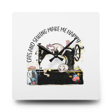 Cats and Sewing Acrylic Wall Clock