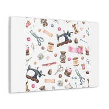 Sewing Elements White - Canvas Gallery Wraps