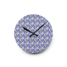 Floral Collage Pattern 2 Acrylic Wall Clock