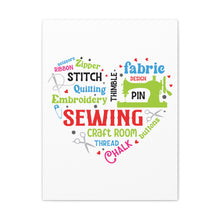 Colorful Sewing Word Cloud - Canvas Gallery Wraps