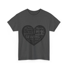 Black Sewing Word Cloud Unisex Heavy Cotton Tee