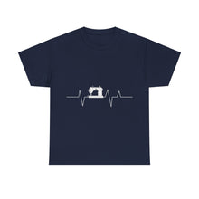 Sewing Machine Heart Beat Unisex Heavy Cotton Tee